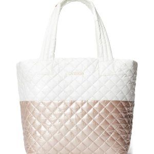 MZ Wallace Glacier and Rose Gold Metro Tote